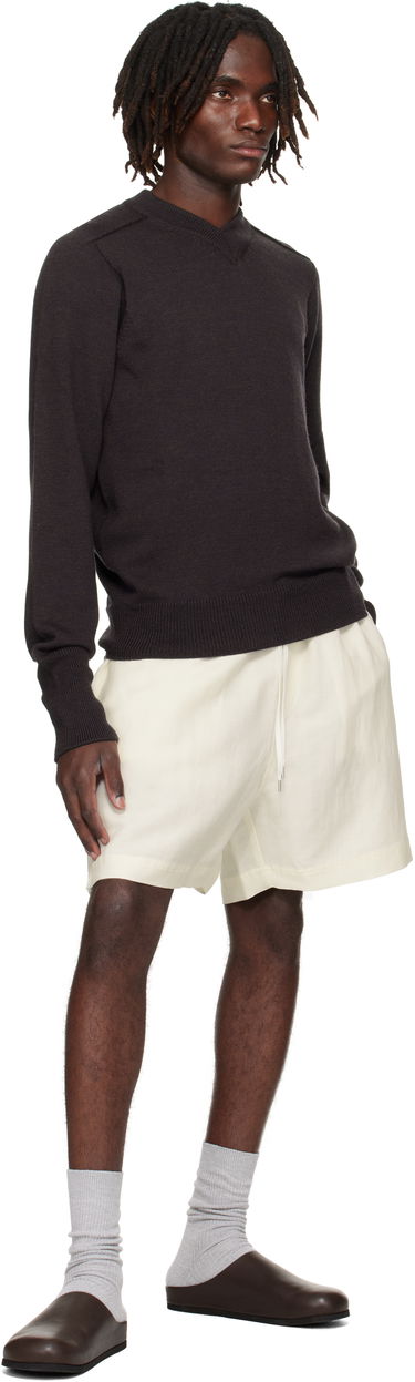 Shorts Studio Nicholson Starboard Drawstring Shorts Hvid | STARBOARD SNM - 1369, 3