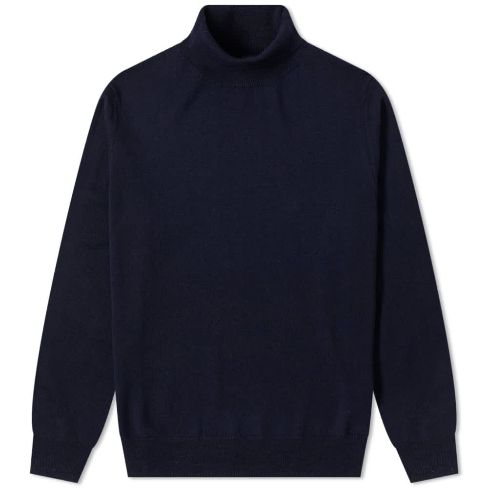 Sweater A.P.C. Dundee Roll Neck Knit Mørkeblå | WVAWM-H23631-IAK, 0