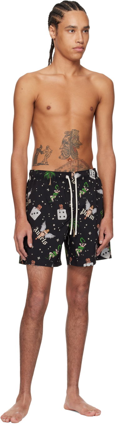 Badetøj Palm Angels Palm Angels Pin Up Print Swim Shorts Sort | PMFD012S25FAB0051084, 3