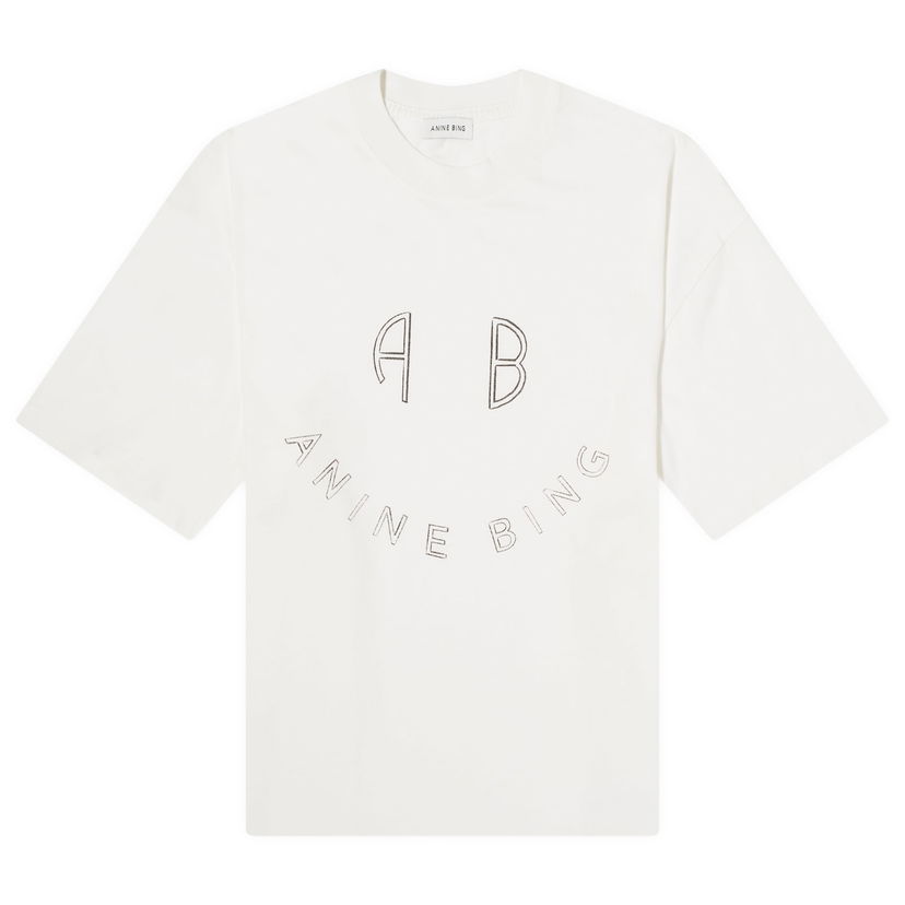 T-shirt Anine Bing Kent Ivory T-Shirt X-Small Hvid | A-08-2427-150