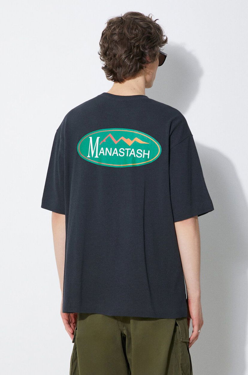 T-shirt Manastash Manastash Hemp Original Logo T-Shirt Sort | 7924134002