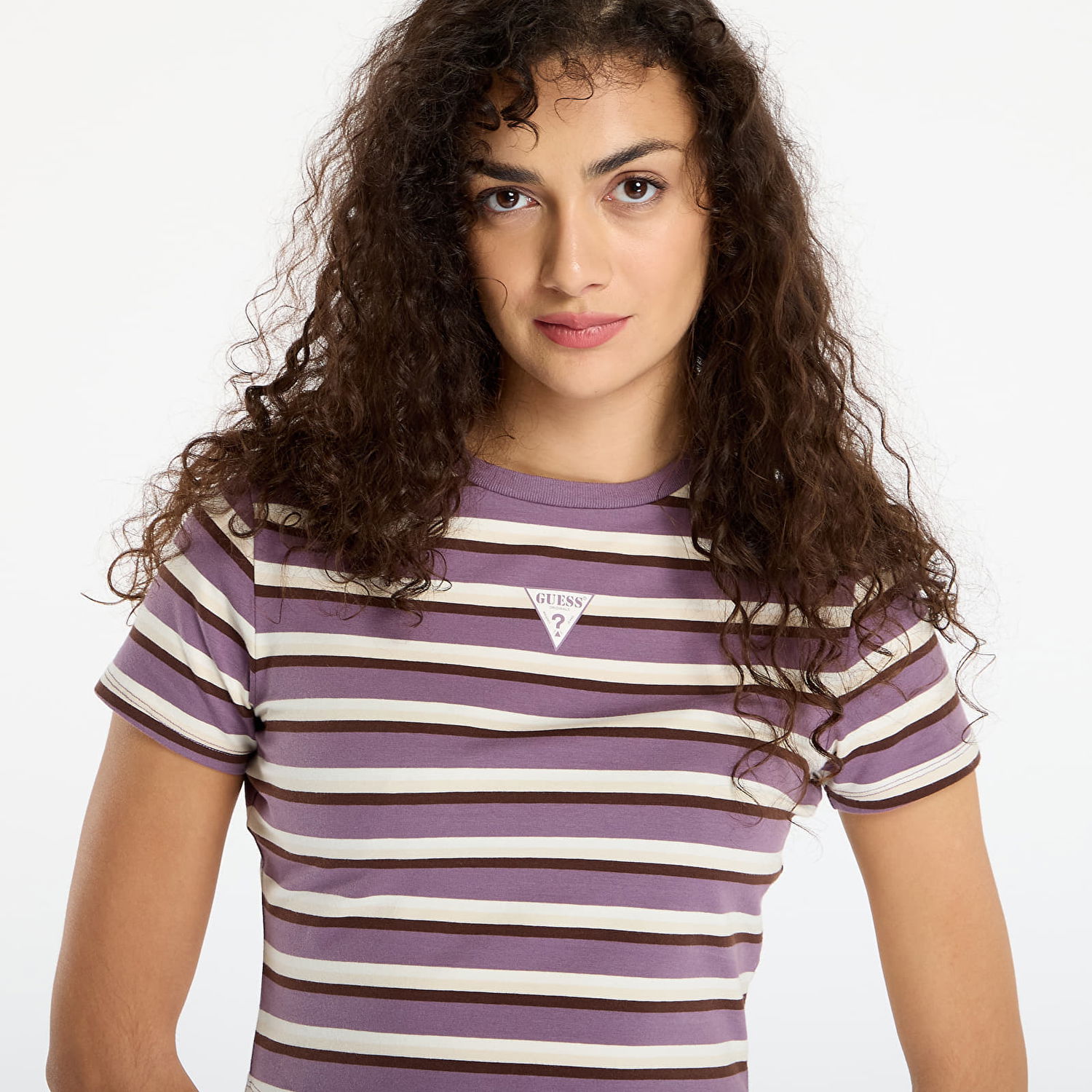 Crop top GUESS Originals Core Stripe Baby Multi Cropped Striped T-Shirt Flerfarvet | W5GI57J1314-S40P, 1