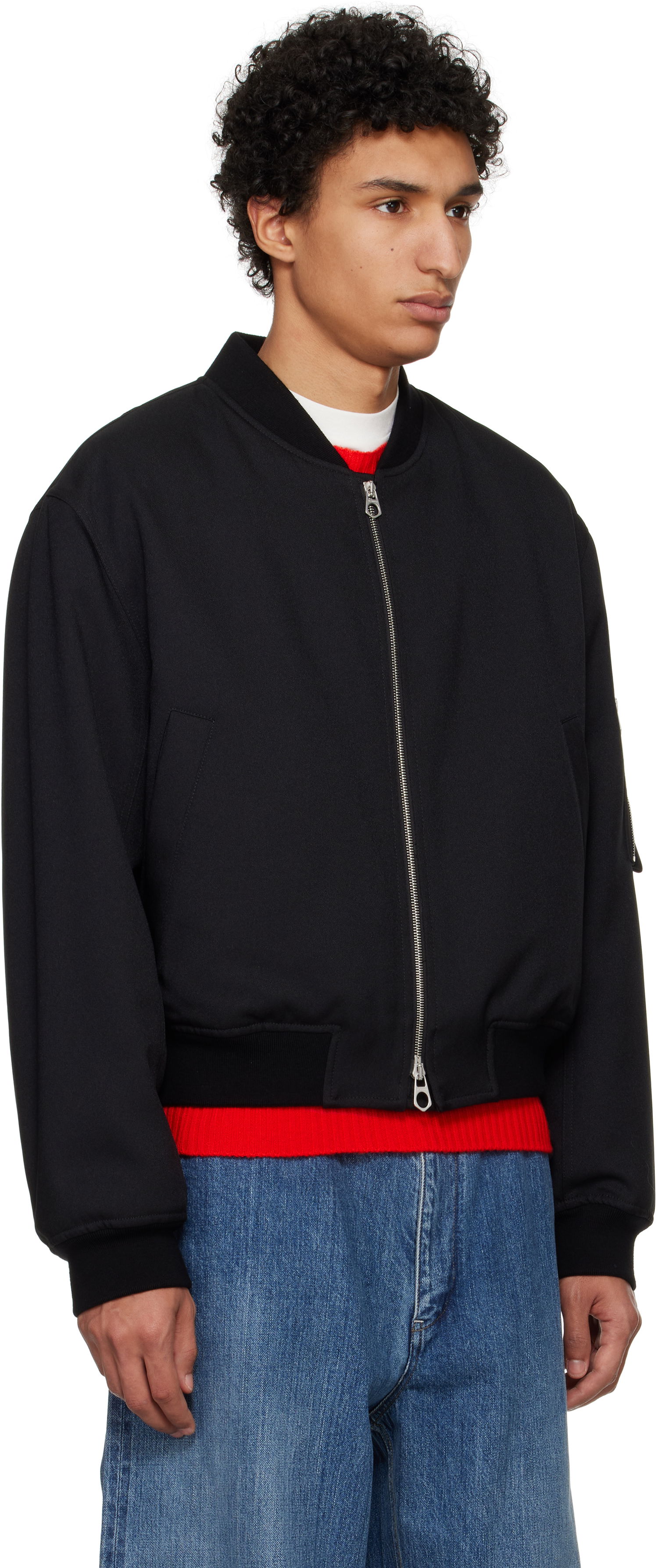 Bomberjakke Jil Sander Jil Sander Padded Bomber Jacket Sort | J22BN0241_J70001, 1