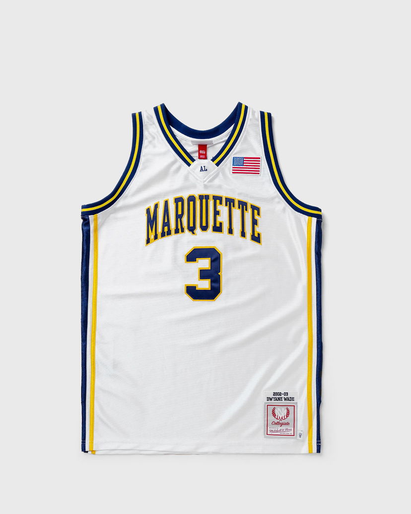 Jersey Mitchell & Ness NCAA AUTHENTIC JERSEY UNIVERSITY MARQUETTE 2002-03 DWYANE WADE #3 Hvid | AJY54490-MAU02DWAWHIT