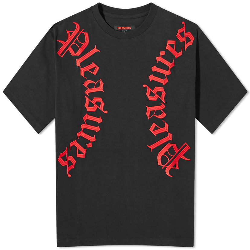T-shirt Pleasures Harness Heavyweight T-Shirt Sort | P24SP010-BLACK