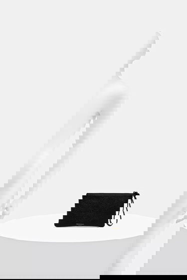 Tegnebog Common Projects Pebbled Leather Small Flat Pouch Sort | 9187.7001, 4