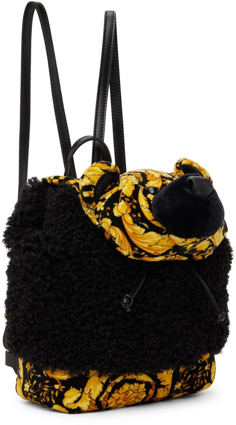 Rygsæk Versace Versace Barocco Teddy Fleece Backpack Sort | 1006508_1A04518_5B00V, 1