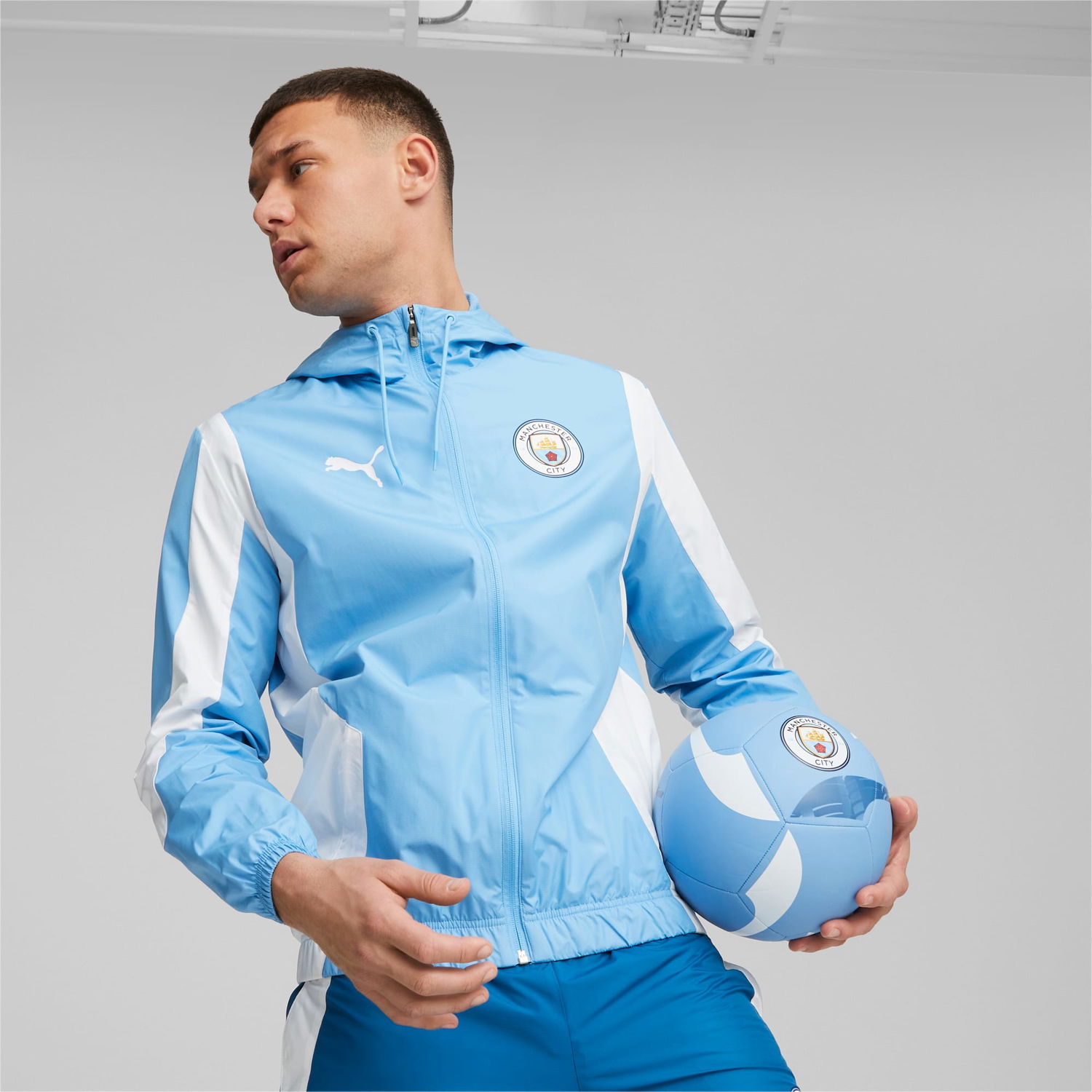 Jakke Puma Manchester City Men's Prematch Anthem Jacket Blå | 772846_01, 0