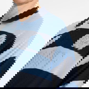 T-shirt BAPE A Bathing Ape Jacquard Multi Logo Stripe Relaxed Fit LS T-Shirt Blå | 001LTL301309M-NVY, 5