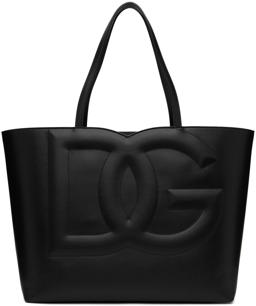 Mulepose Dolce & Gabbana Black Medium 'DG' Logo Tote Sort | BB7338AW576