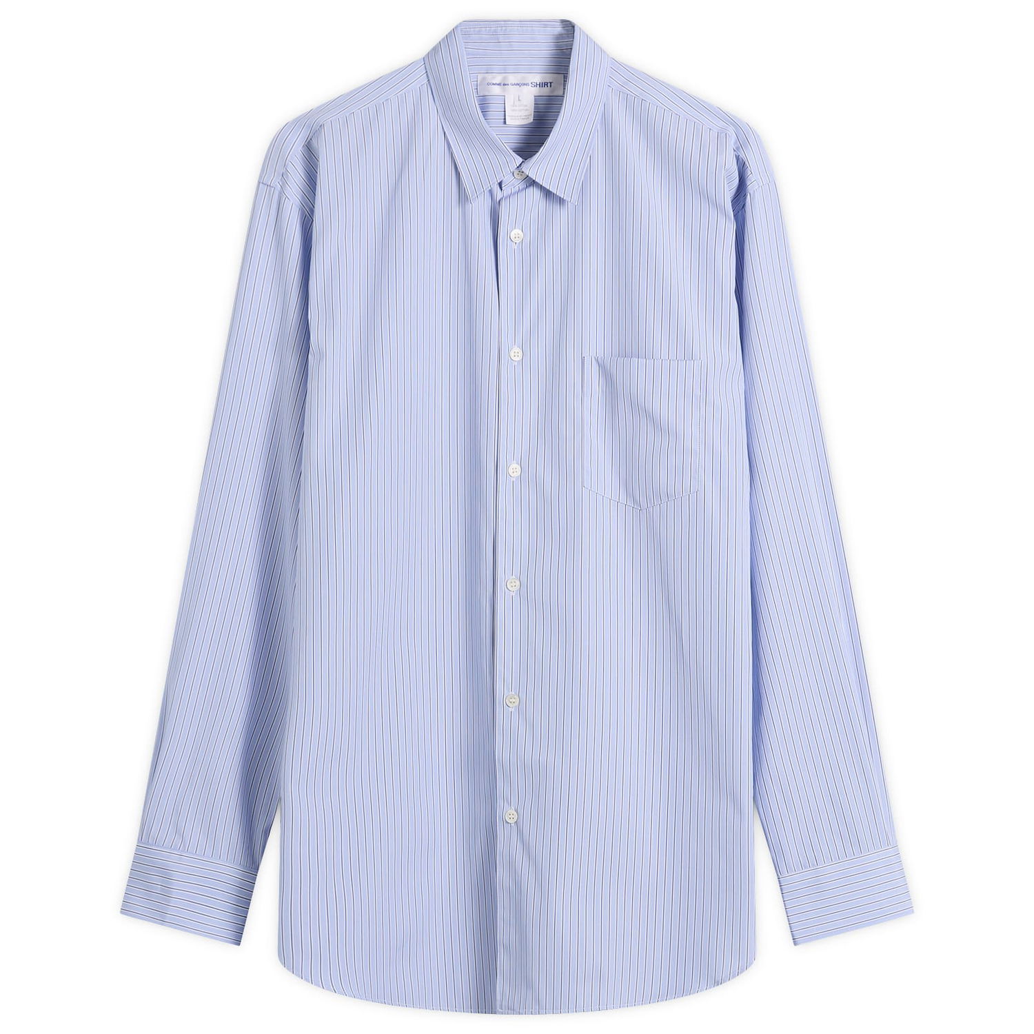 Skjorte Comme des Garçons Comme des Garçons SHIRT YD Stripe Shirt, Size L Blå | FZ-B125-060-7, 0