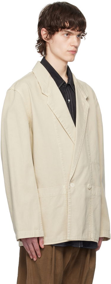 Jakke LEMAIRE Lemaire Workwear Denim Blazer Beige | JA1062 LD1008, 4