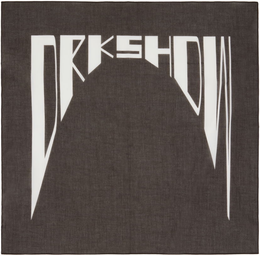 Tørklæde Rick Owens DRKSHDW Concordians Cotton Bandana Sort | DA02E7471 SCAEP4