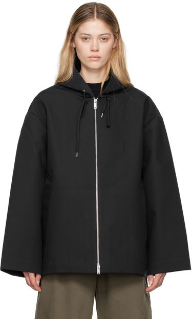 Sweatshirt Studio Nicholson Studio Nicholson Raine Hooded Zip-Up Jacket Sort | RAINE SNM - 1190, 0