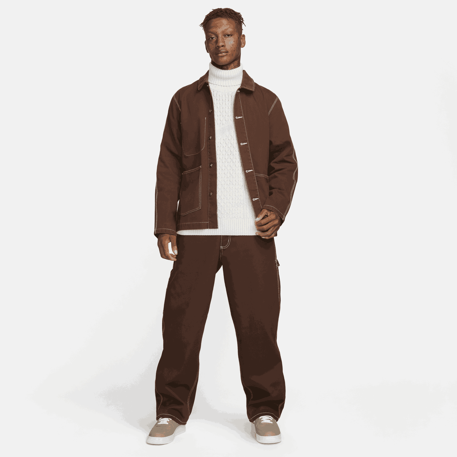 Sweater Nike Life Cable Knit Turtleneck Jumper Hvid | FB7770-072, 1