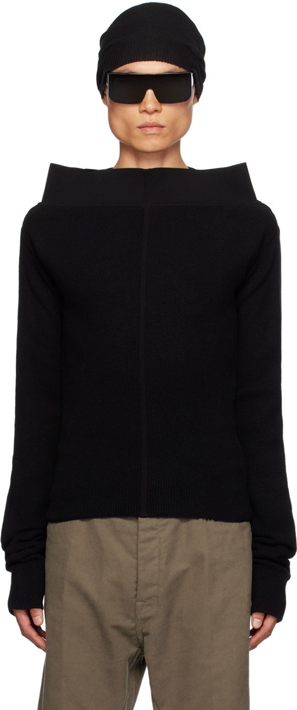 Sweater Rick Owens Rib Turtleneck Sort | RR02C7691 CHWSR, 0