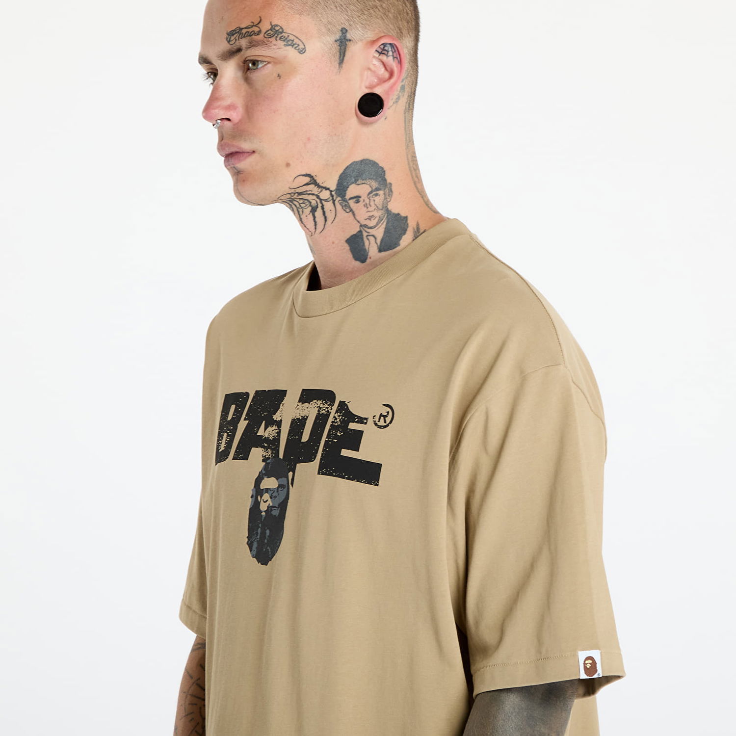 T-shirt BAPE A BATHING APE Bape Army Relaxed Fit Tee Beige Beige | 001TEK301350M BEI, 1