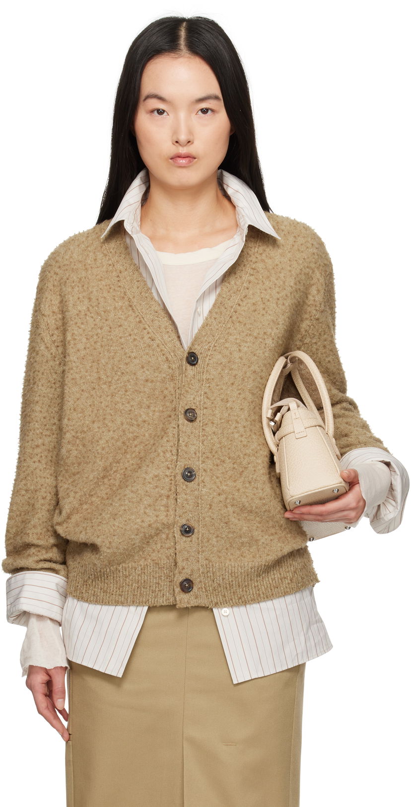 Sweater Maison Margiela Maison Margiela Pilling Cardigan Brun | S50HP0019 M13108