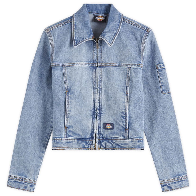 Jakke Dickies Women's Slim Denim Jacket Blå | DK0A4ZANK211