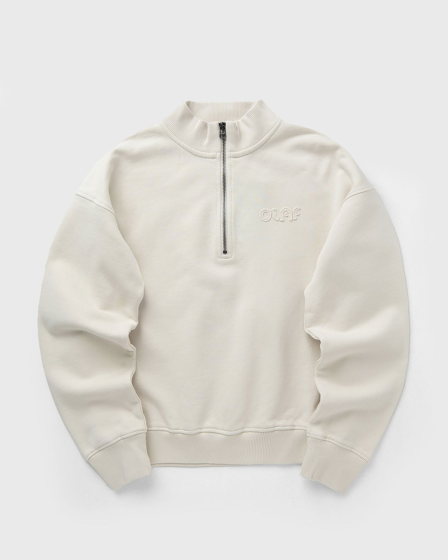 Sweatshirt ØLÅF Half Zip Sweatshirt Beige | W210201-OFF-WHITE, 1