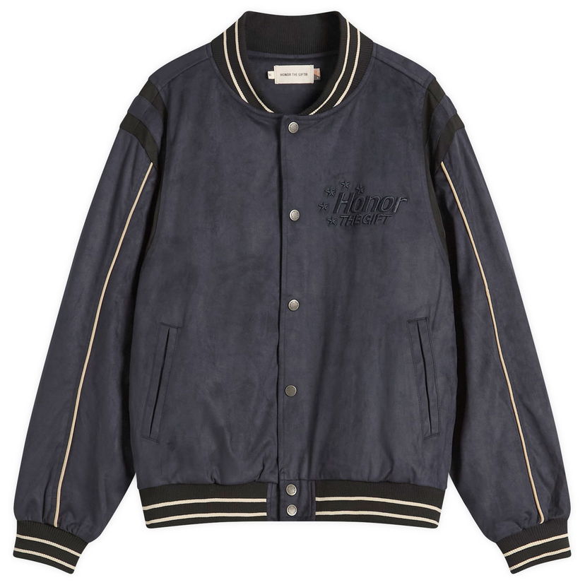 Bomberjakke Honor The Gift Oil Head Varsity Jacket, Size Large Mørkeblå | HTG250163-NVY