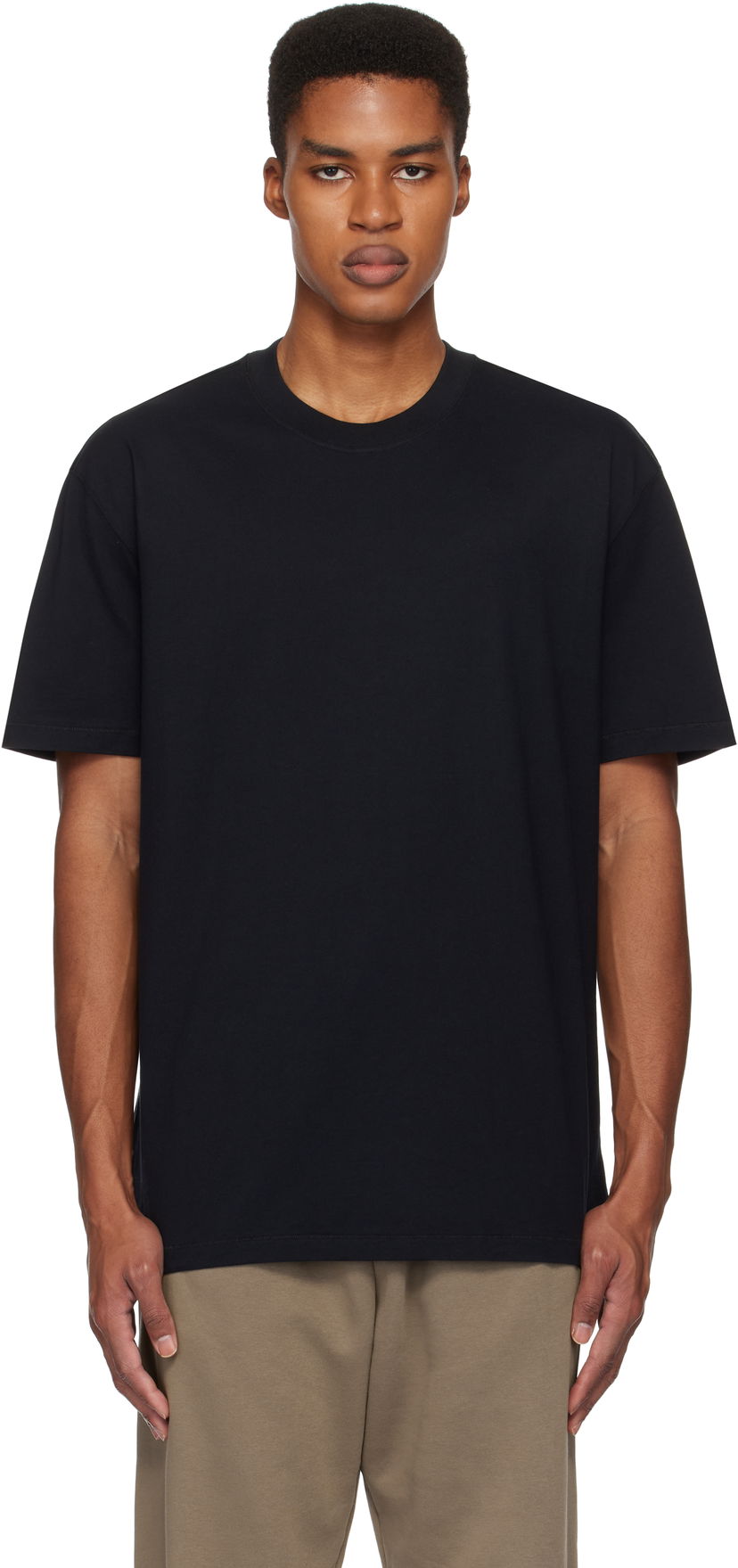 T-shirt SKIMS Relaxed Heavyweight T-Shirt Sort | SS-STT-6414M