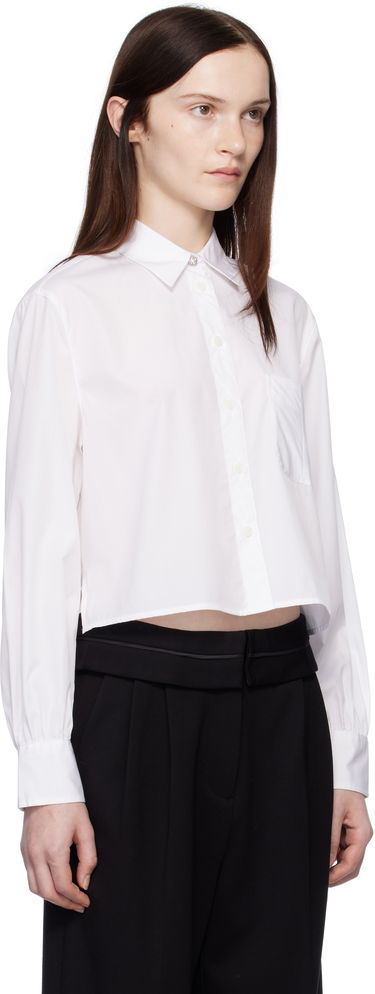 Skjorte rag & bone Rag & Bone Maxine Jewel Cropped Shirt Hvid | WAW24HA031CU31, 1