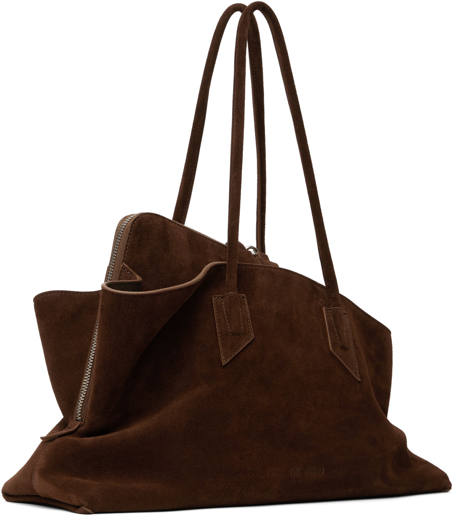 Håndtaske The Attico The Attico 'La Passeggiata' Top Handle Suede Bag Brun | 250WAH00054 LBT007AA, 1