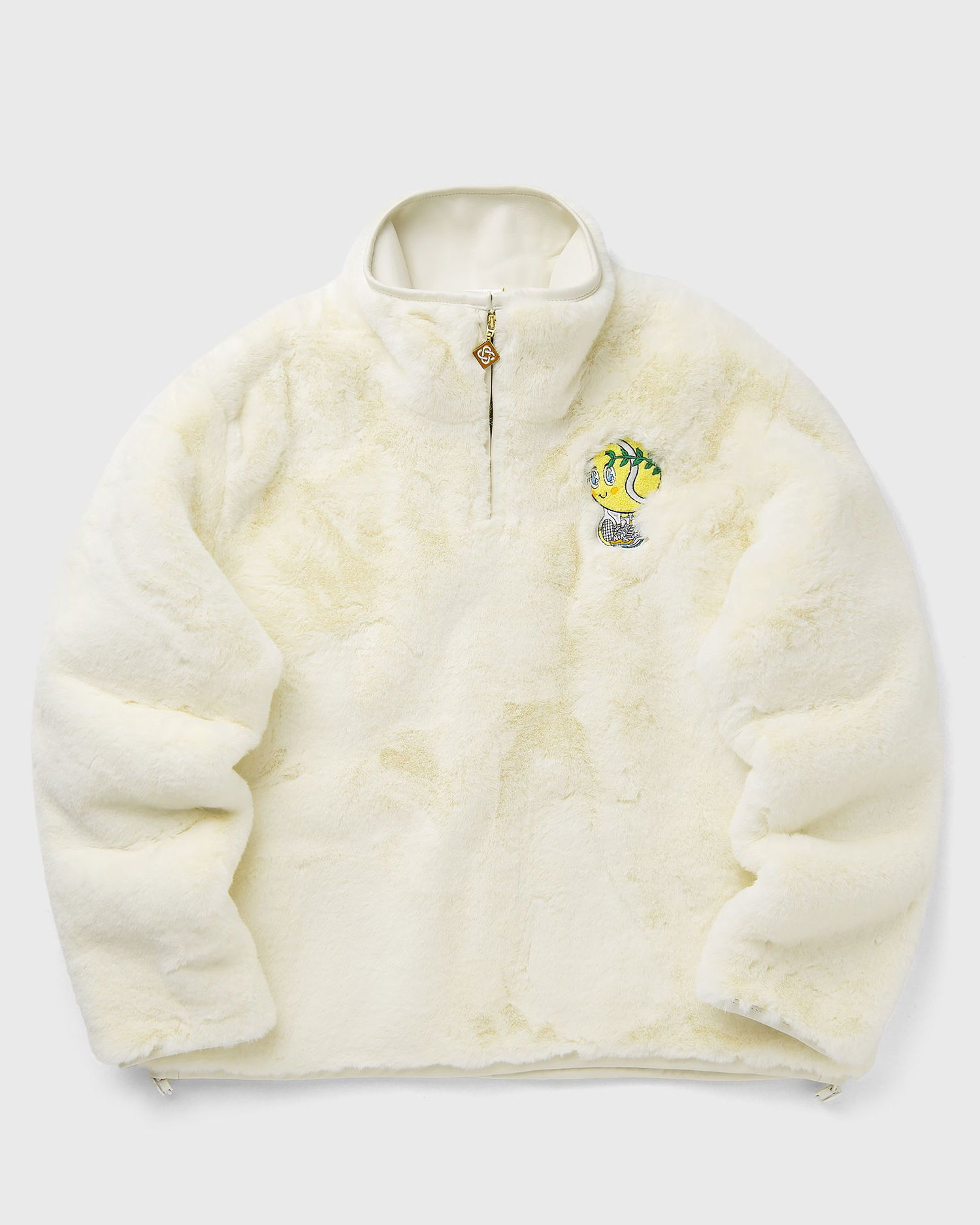 Jakke Casablanca Faux Fur Half-Zip Jacket Hvid | M-AW25-OT-228-01, 0