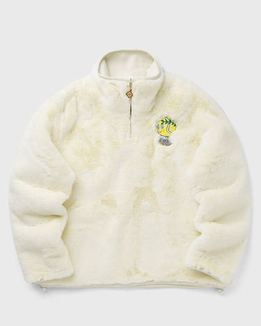 Jakke Casablanca Faux Fur Half-Zip Jacket Hvid | M-AW25-OT-228-01, 0