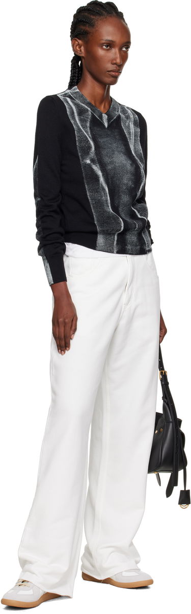 Bukser Maison Margiela MM6 Maison Margiela Brushed Sweat Jersey Trousers Hvid | S52KA0548 M25014, 3