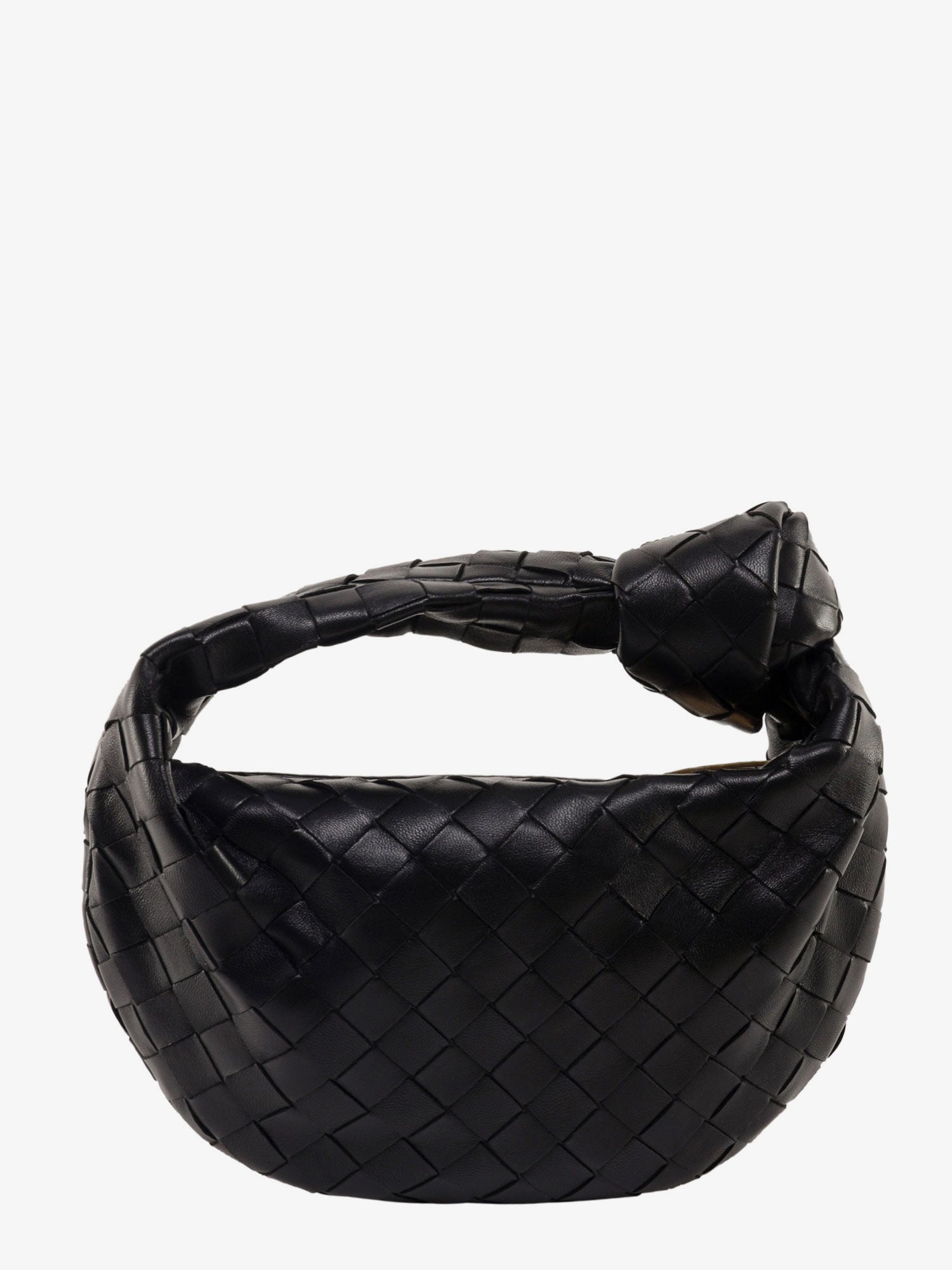 Håndtaske Bottega Veneta Jodie Mini Intrecciato Leather Shoulder Bag Sort | 651876VCPP58425, 1
