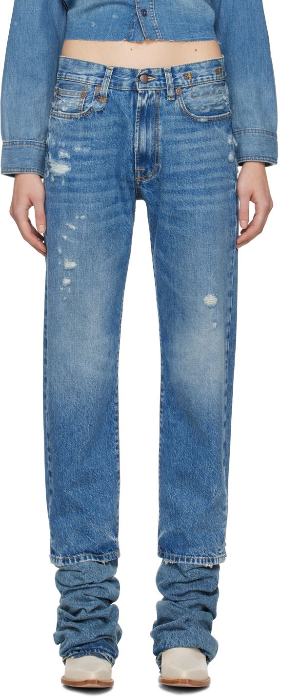 Jeans R13 R13 Boyfriend Stacked Jeans Blå | R13W5083-969, 0