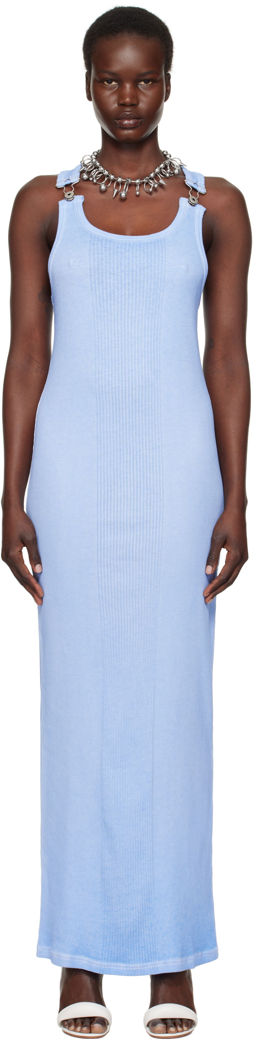 Kjole Jean Paul Gaultier Jean Paul Gaultier 'The Strapped' Maxi Dress Blå | 25/33-F-RO352-J054-52