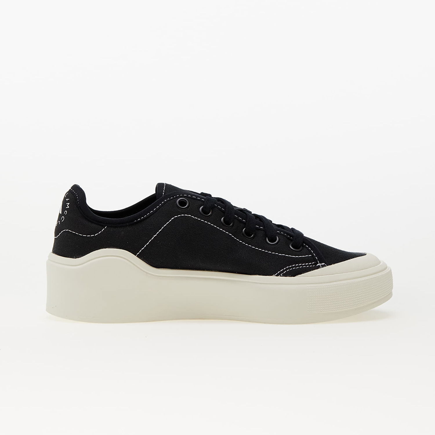 Sneakers og sko adidas Performance Stella McCartney x Court Cotton Core Black/ Core Black/ Off White Sort | HP5702, 1