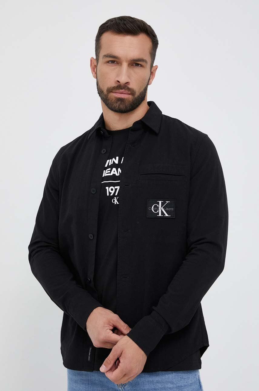 Skjorte CALVIN KLEIN Textured Shirt Sort | J30J323516, 0
