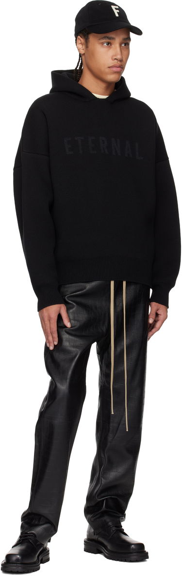 Sweater Fear of God Fear of God 'Eternal' Merino Knit Hoodie Sort | FGE220-2031LAW, 3