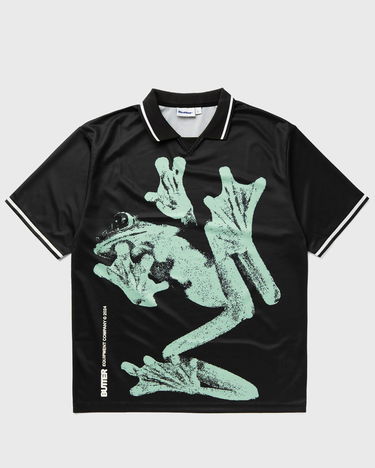 Polo skjorte Butter Goods Black Amphibian Graphic Jersey XL Sort | P20442, 0