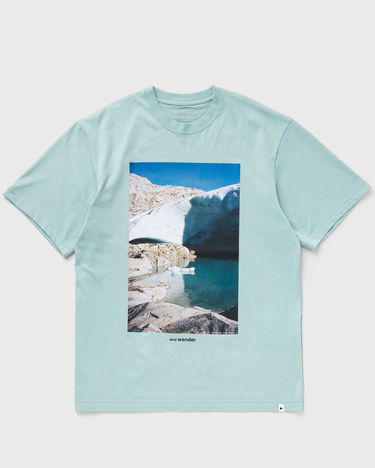 T-shirt and wander Glacier Print Short Sleeve T-Shirt Turkis | 5745184113-184, 0