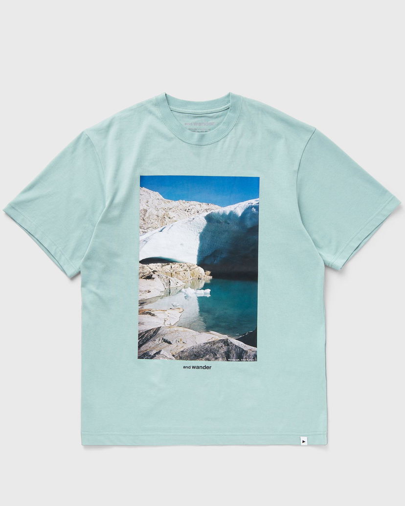 T-shirt and wander Glacier Print Short Sleeve T-Shirt Turkis | 5745184113-184