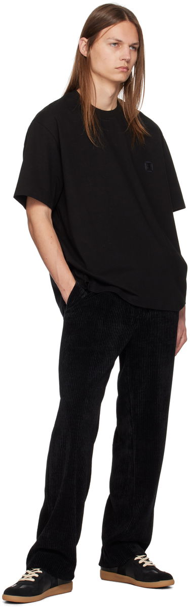 T-shirt Solid Homme Quantum Relaxed Fit Patch T-Shirt Sort | S243TS55, 3