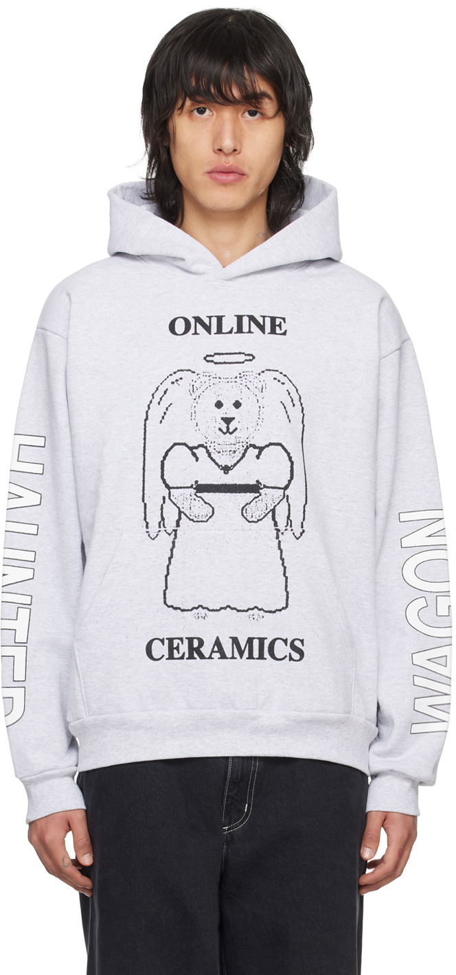 Sweatshirt Online Ceramics Gray Angel Bear Hoodie Grå | Ash Angel Bear Hoodie, 0