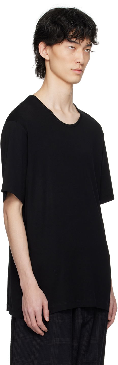 T-shirt LEMAIRE LEMAIRE Rib Knit T-Shirt Sort | TO1109 LJ1016, 1