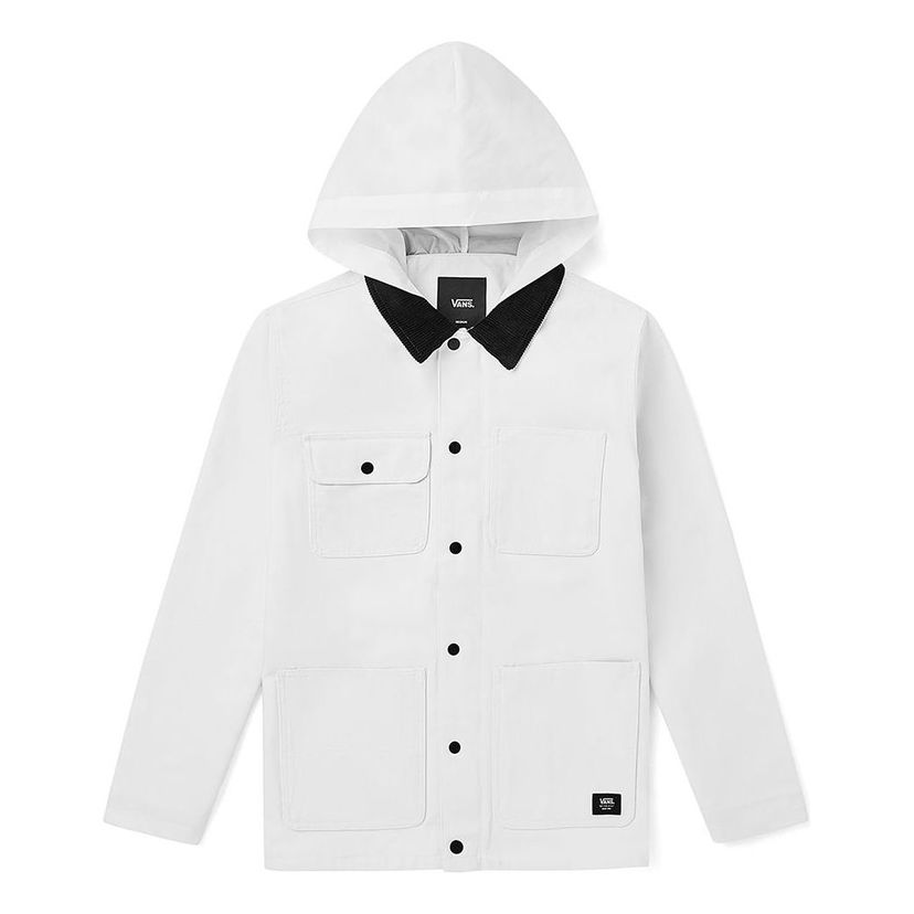 Jakke Vans Hooded Chore Jacket Hvid | VN0A3W2GWHT
