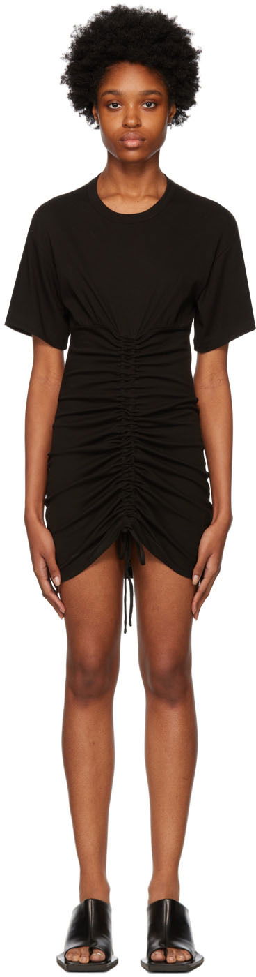 Kjole MSGM MSGM Ruched Mini Dress Sort | 3341MDA61X 227624