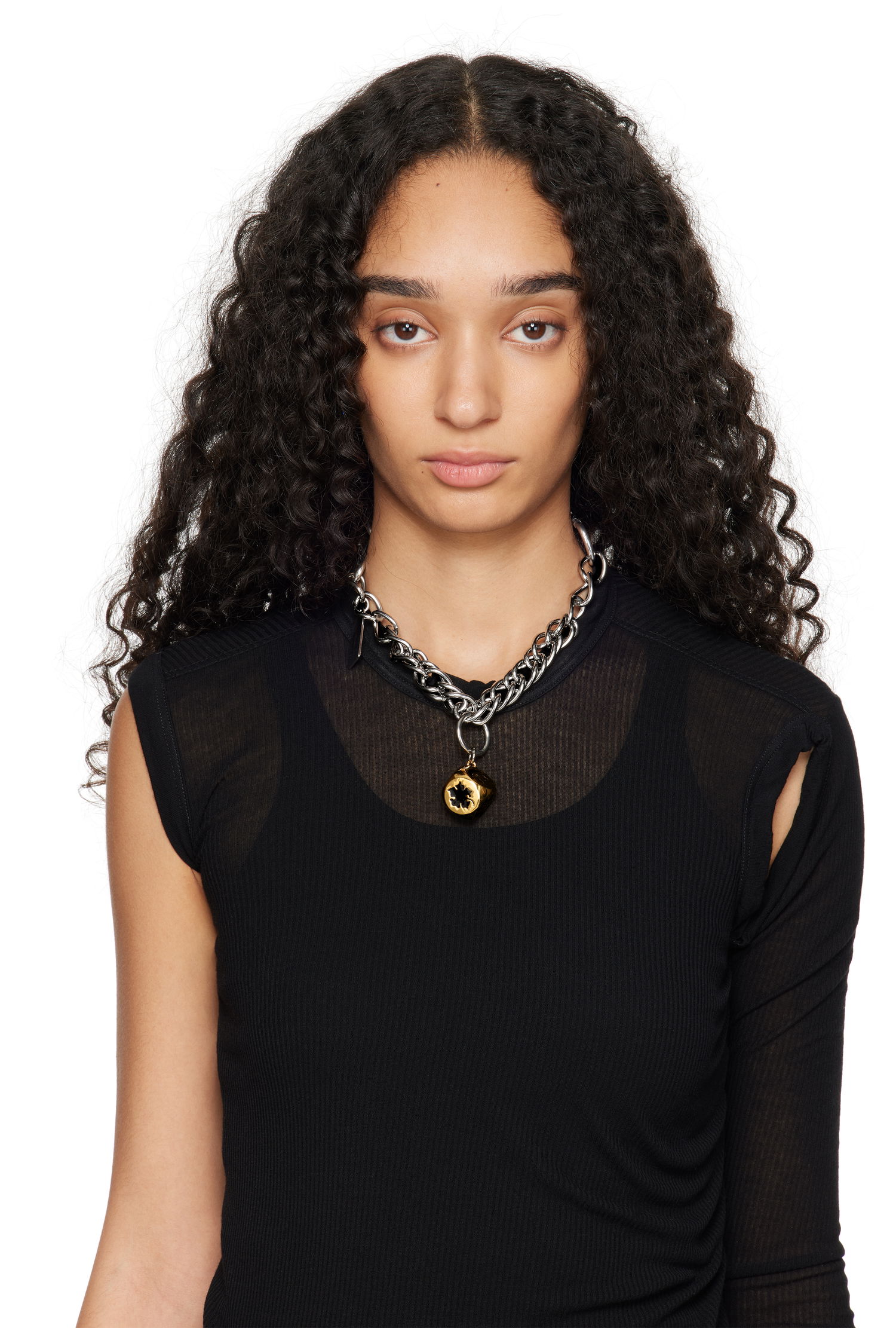 Halskæde Chopova Lowena Lucky Dice Charm Necklace Metalisk | 6523, 1