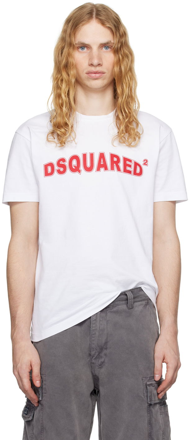 T-shirt DSQUARED2 Cool Fit T-shirt With Print Hvid | S71GD1452_D20020, 0