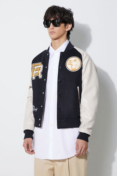 Bomberjakke Baracuta Baracuta Varsity Wool Blend Bomber Jacket Mørkeblå | BRCPS0996, 3