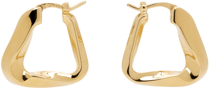 Øreringe Bottega Veneta Essentials Hoop Earrings Beige | 775179 VAHU0