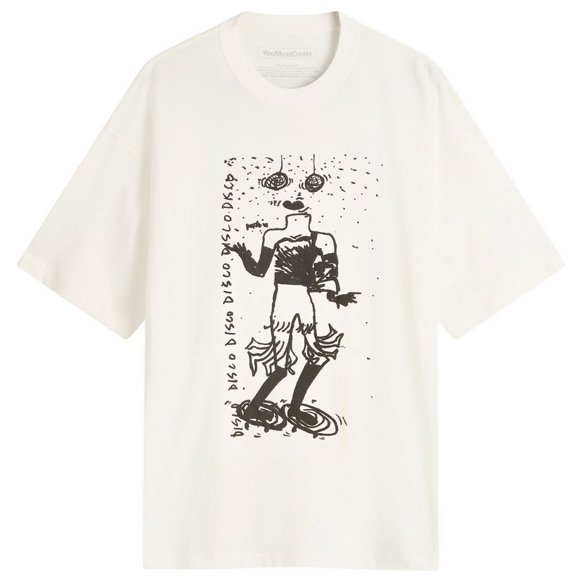 T-shirt YMC Bat Girls & Acid Boys Disco Graphic T-Shirt Hvid | P6OZK-WHT